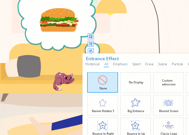 เพิ่มเอฟเฟกต์แอนิเมชั่นทางเข้าให้กับองค์ประกอบของภาพยนตร์การ์ตูนของคุณ