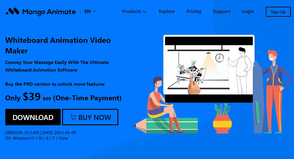 애니메이션 교육 비디오 메이커, 화이트보드 교육 비디오, 만화 교육 비디오