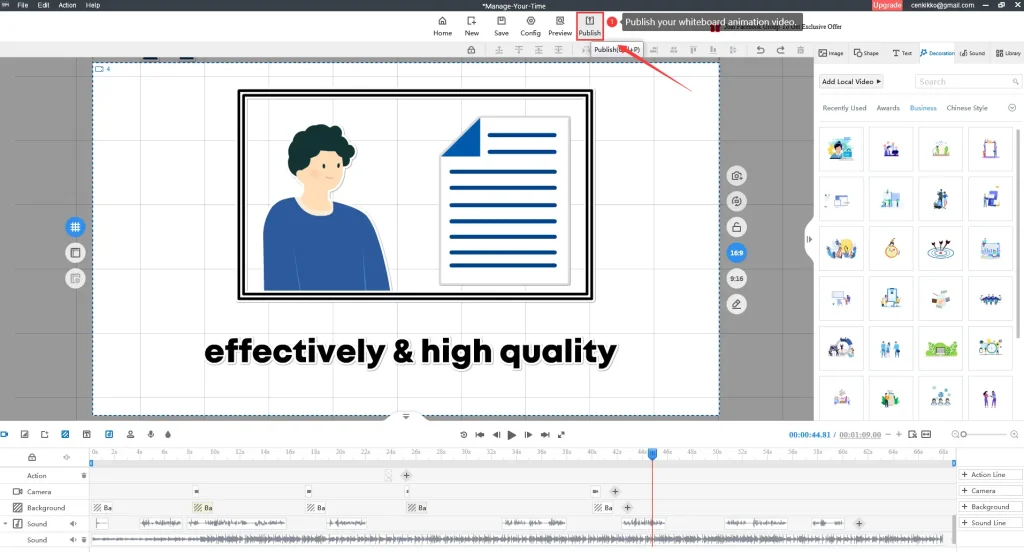 средство для создания анимационного видео на доске