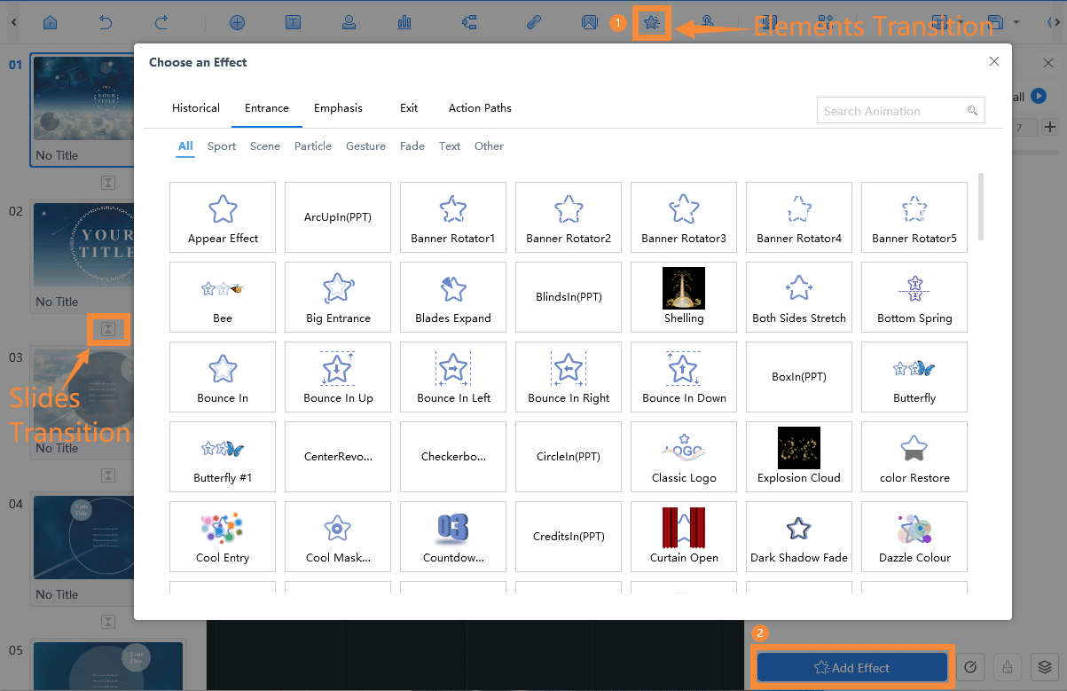 Add Animation Transition Effects to the Animated Video Presentation