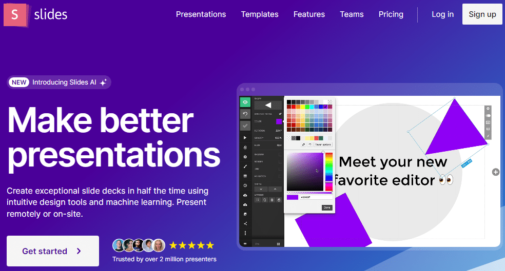 יוצר מצגות וידאו מונפש Slides
