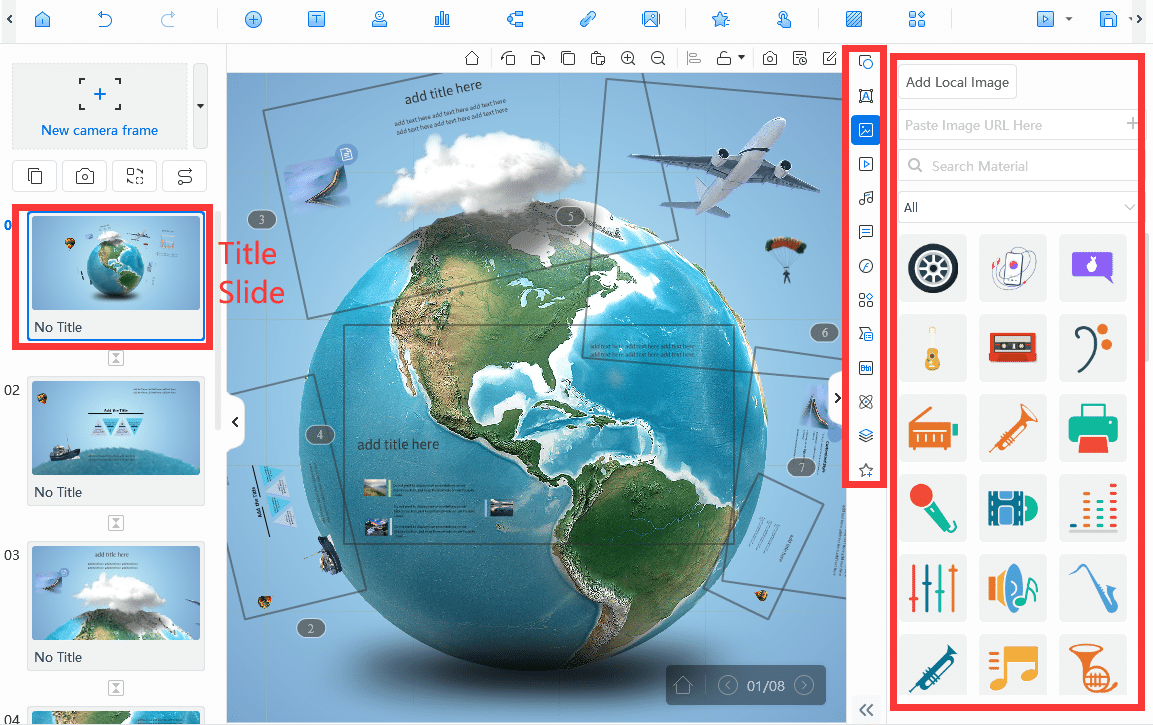 Add Your Content In The Video Presentation Maker