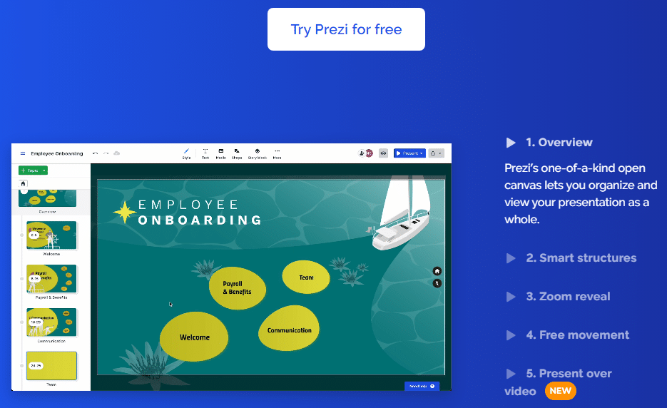 Interactieve PPT-maker Prezi