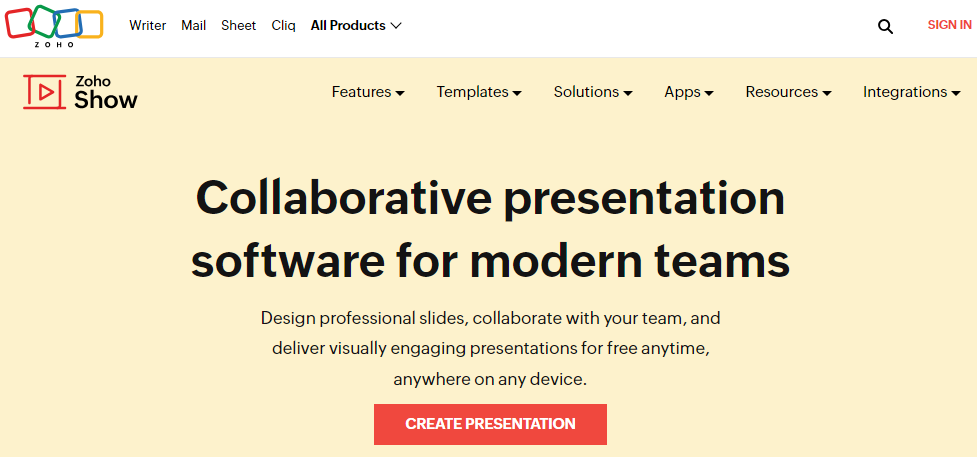 Zoho Show To Create Animated Presentations