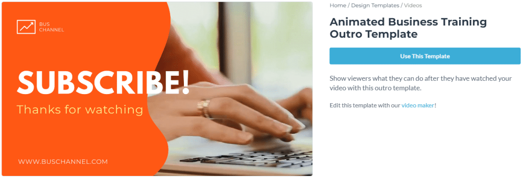 youtube outro template