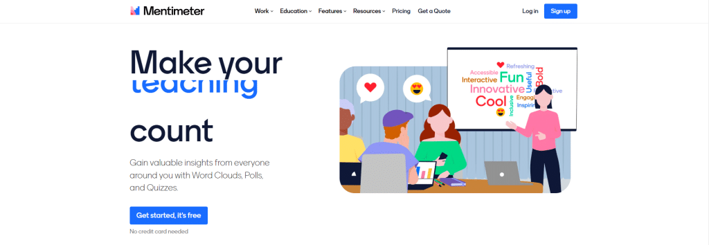ilmainen valokuvien diaesitysohjelma musiikilla Mentimeter