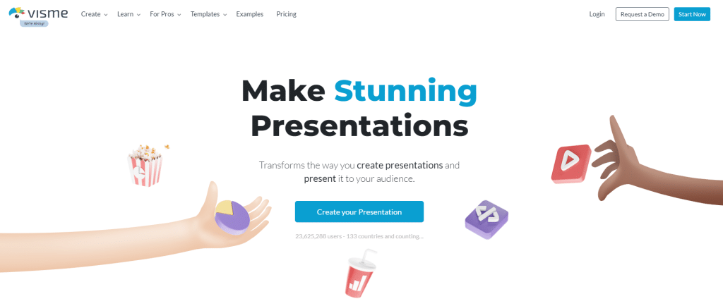 ilmainen valokuvien diaesitysten luominen musiikilla Visme