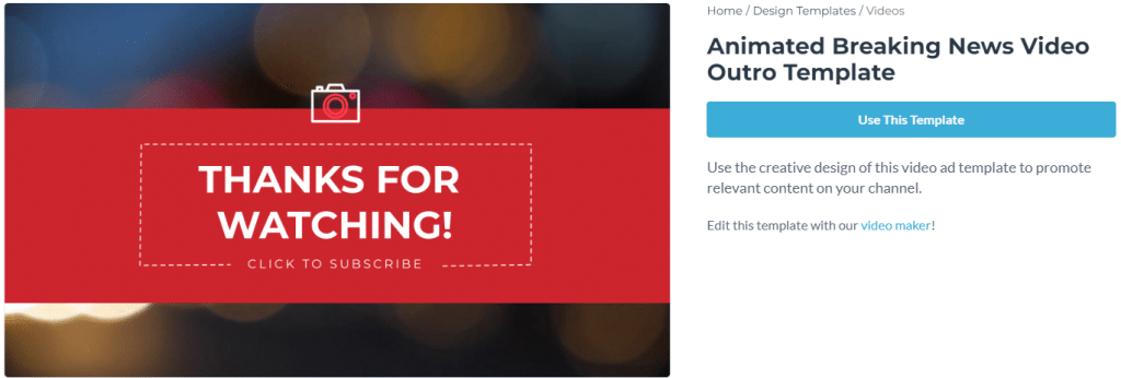 youtube outro template
