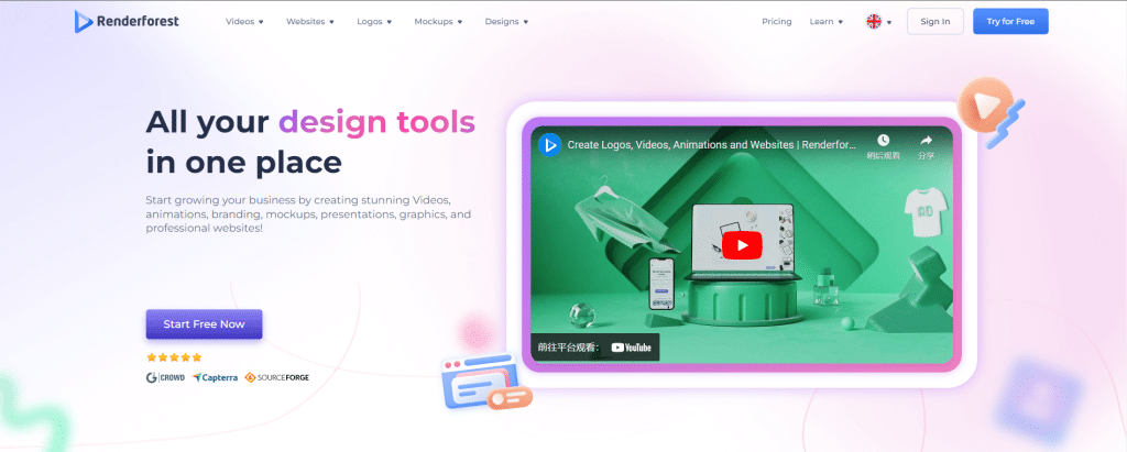 fotó diavetítés videó készítő Renderforest