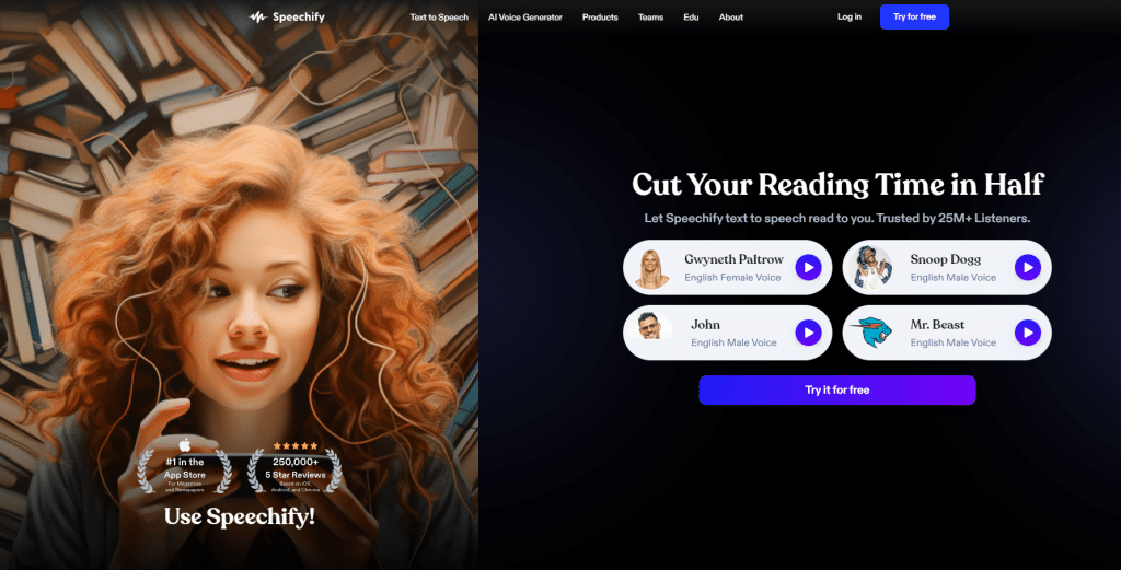 AI Text to Voice Speechify