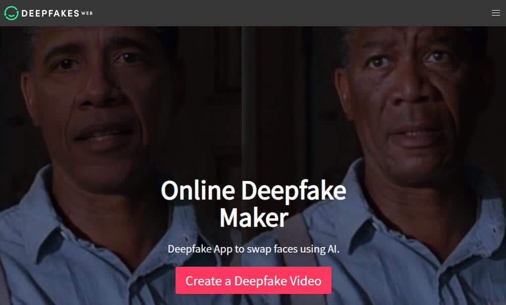 „DeepFakesWeb“ veido keitimo nuotraukų redaktorius