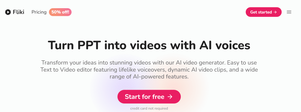 AI video generator Fliki