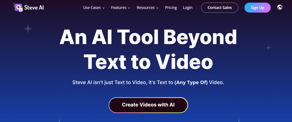 AI video generator Steve AI