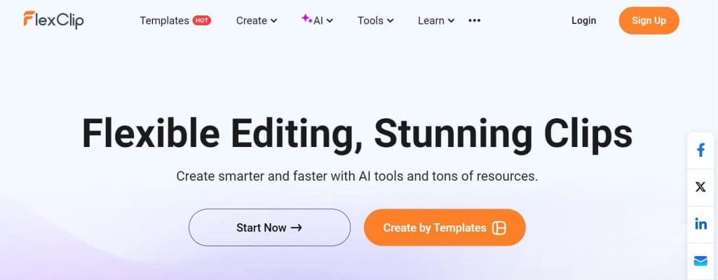 AI kūrimas Flexclip