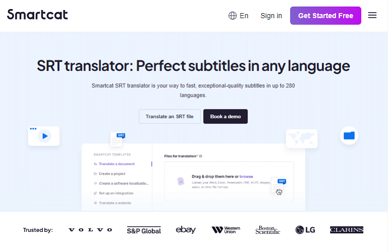 ai subtitle translator Smartcat