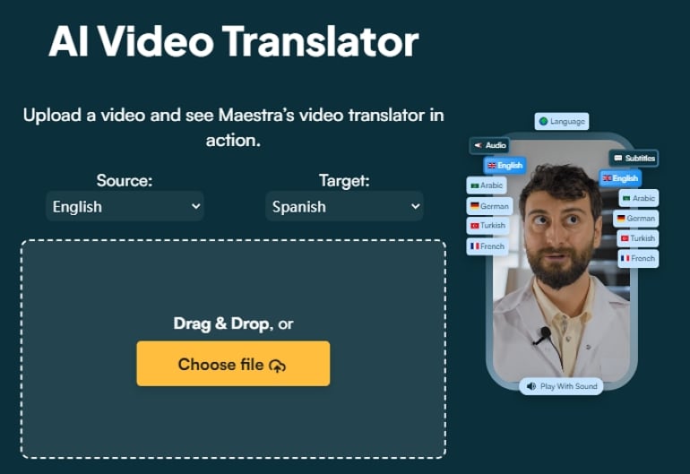 ai video translator Maestra