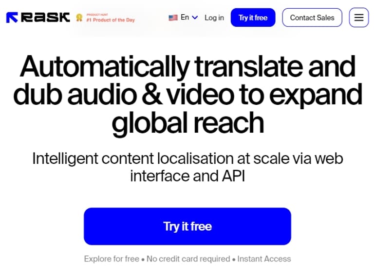 ai video translator Rask AI
