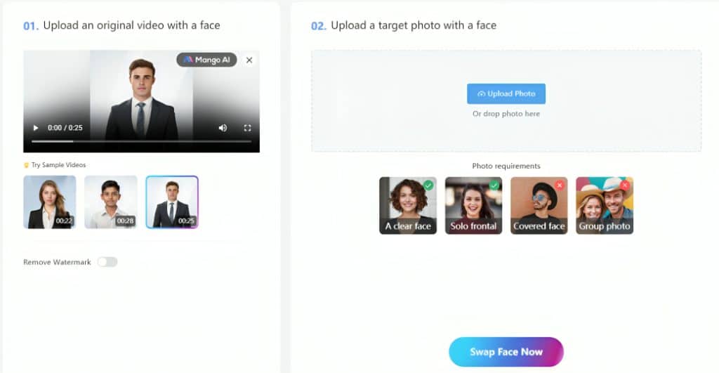 nemokamas neribotas vaizdo įrašų apsikeitimas veidais-Mango AI