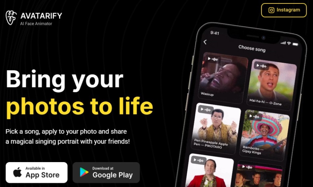 写真を歌わせるアプリ-アバター化