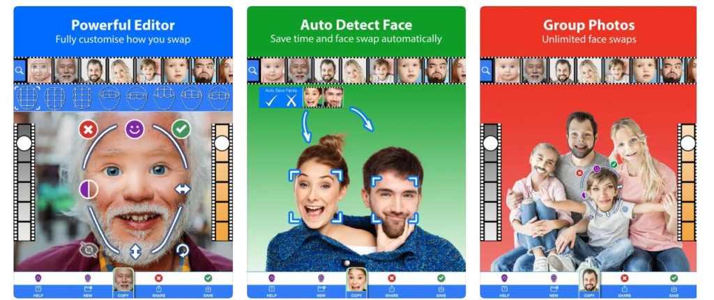 kelių veidų apsikeitimo kabina