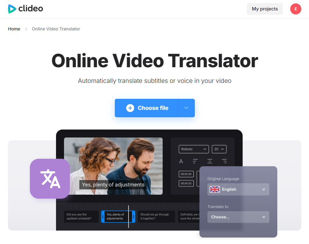 translate audio in video, video voice translator