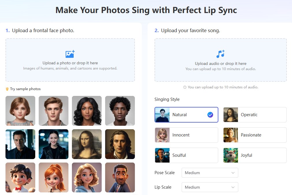 온라인에서 무료로 사진으로 얼굴 애니메이션 만들기