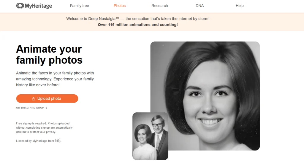 dodajte gibanje mirujoči sliki