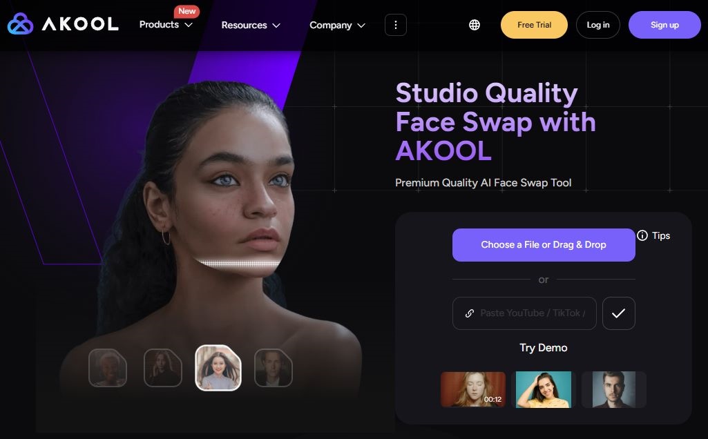 Intercambiador de caras múltiple con IA