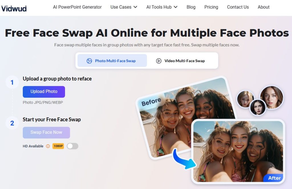 Intercambiador de caras múltiple con IA