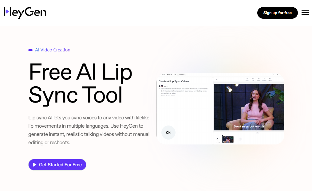 ai lip sync video