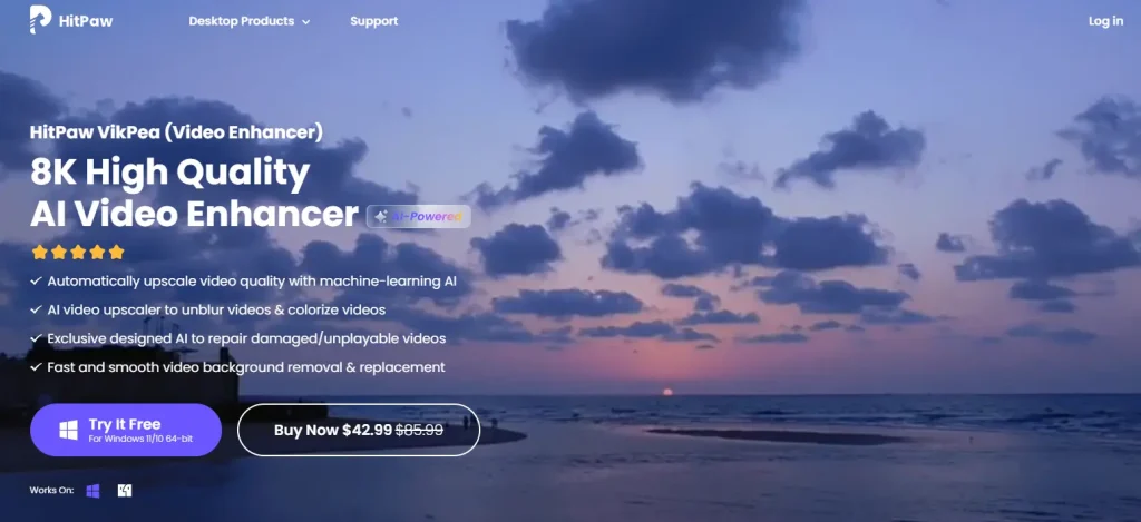 Hitpaw AI-videoupplösningsuppskalare