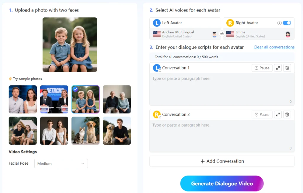 ai dialog upload a photo
