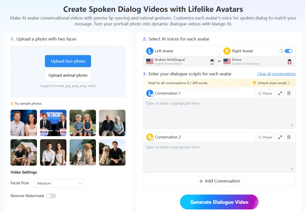 avatar dialogue, ai talking video