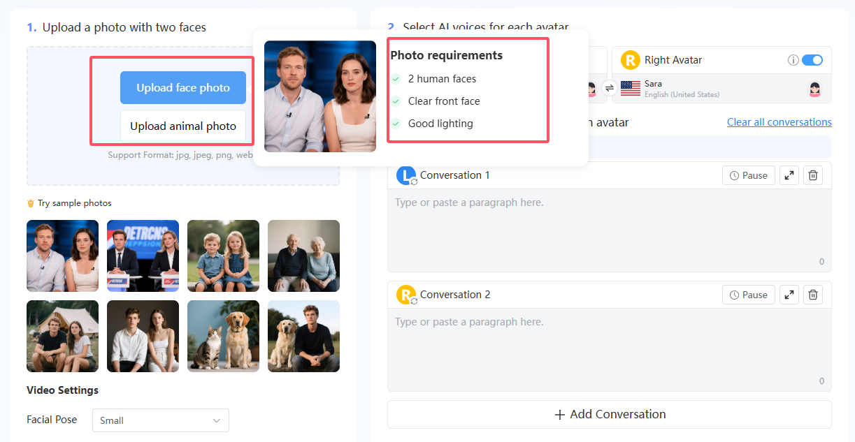 hr training video, avatar dialog