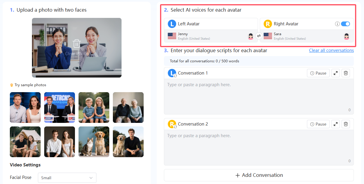 hr training video, avatar dialog