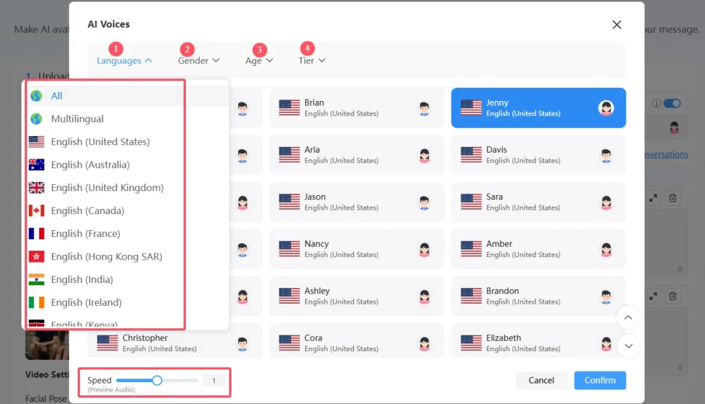 hr training video, avatar dialog