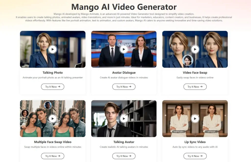 mango ai online animation maker