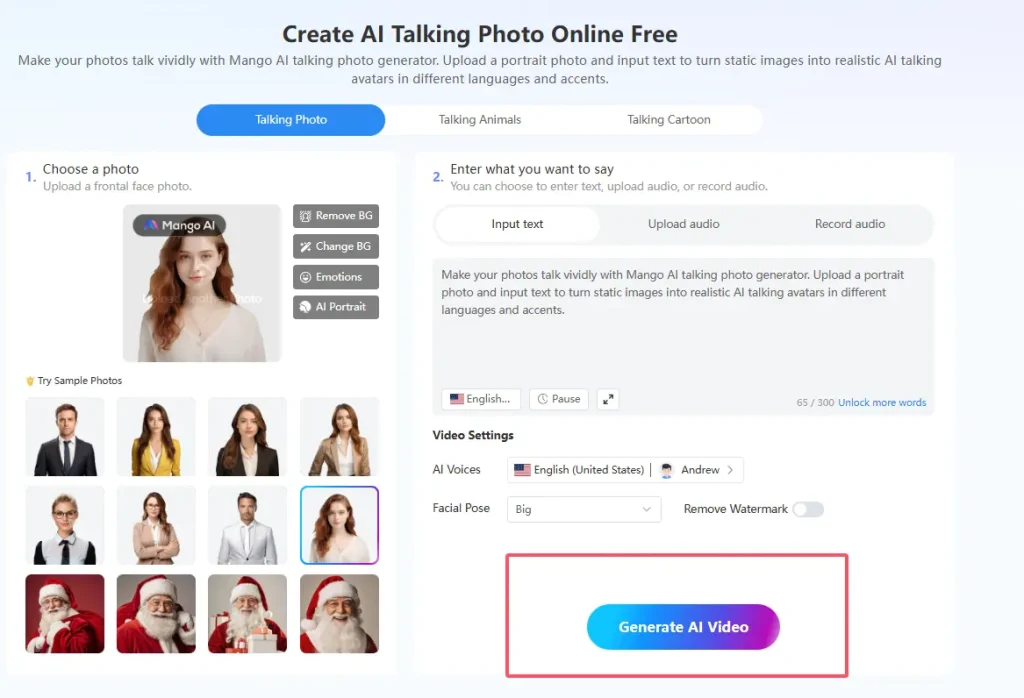 step4: fine-tune settings and generate