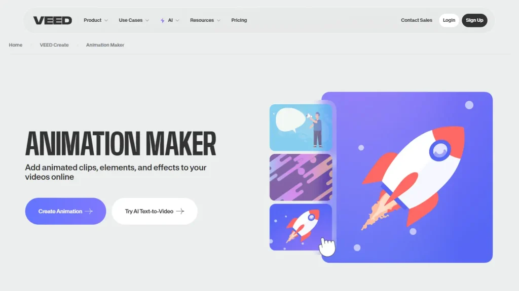 veed free online animation maker