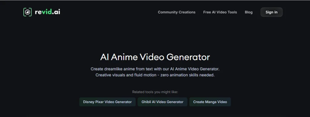 ai anime video generator