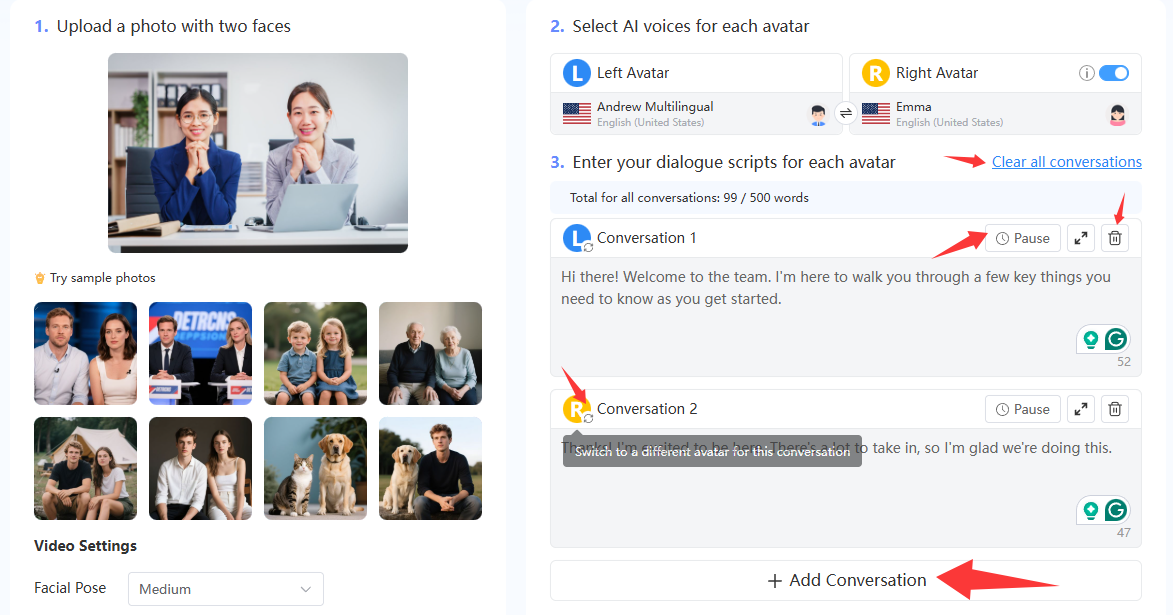 video conversational ai, ai training videos