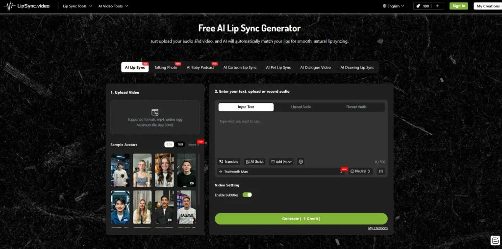 lipsync.video voice synchronizer