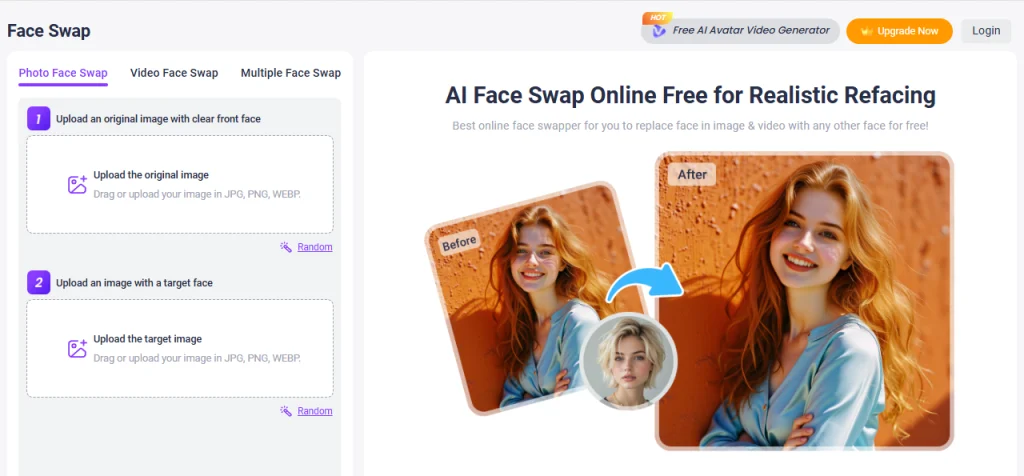 kasvojenvaihtosivusto