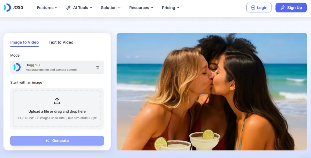 ai kissing video generator free online, french kiss