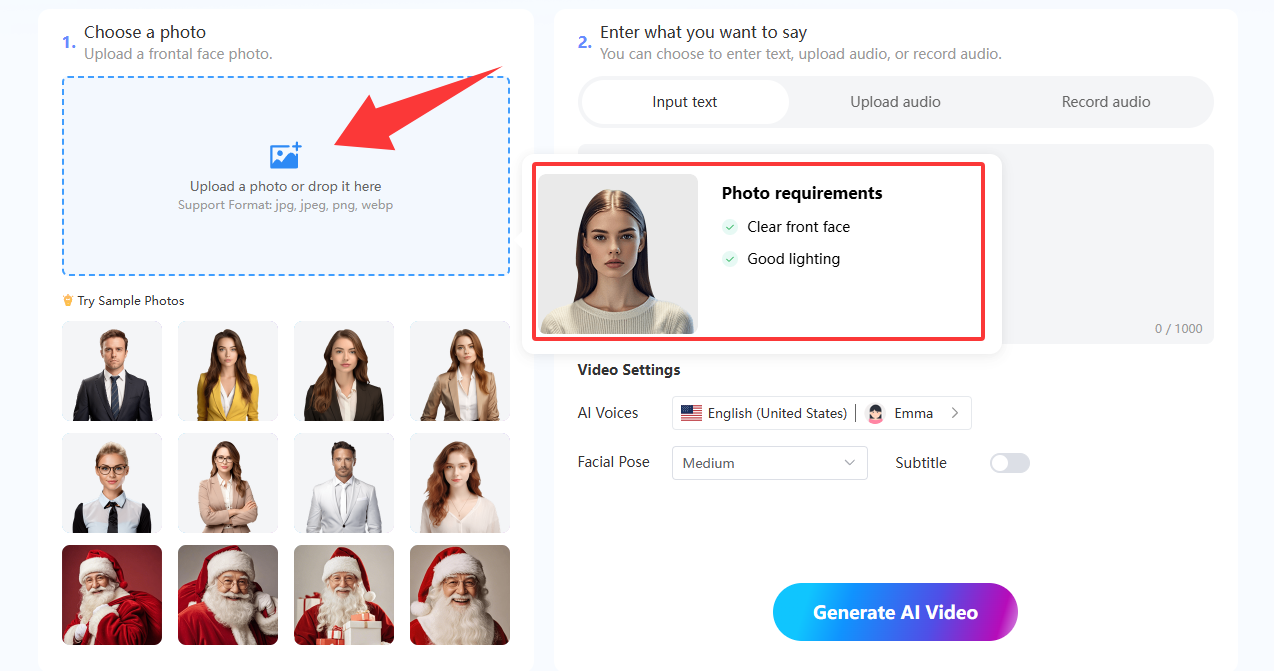 make photo talk, talking photo online free