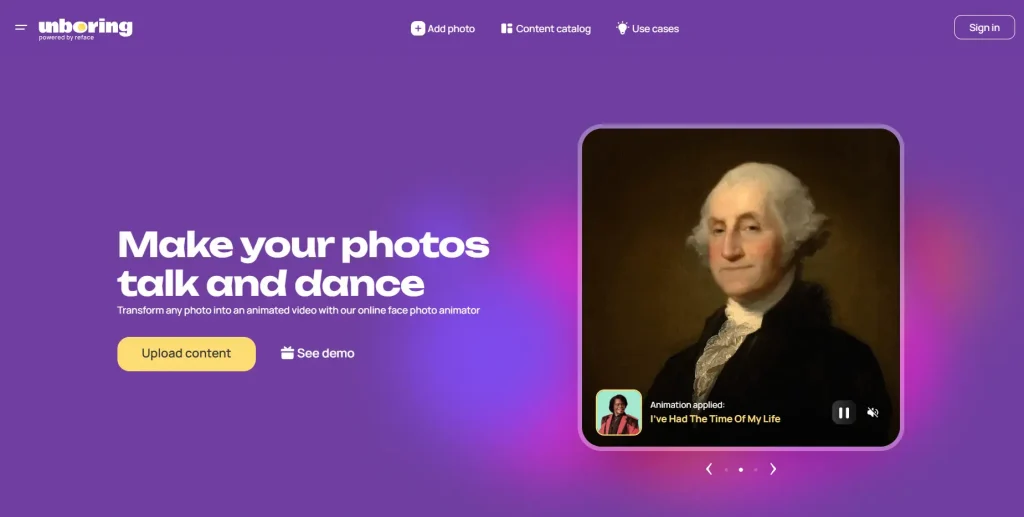 रिफेस अनबोरिंग फोटो एनीमेशन क्रिएटर