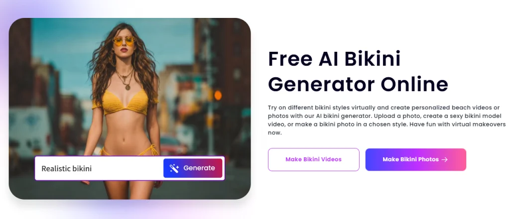 โปรแกรมสร้างวิดีโอบิกินี่ AI ฟรี