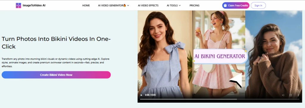 โปรแกรมสร้างวิดีโอบิกินี่ AI ฟรี