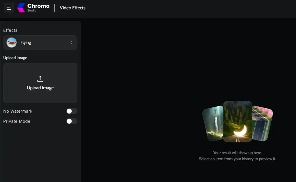 flying video generator chromastudio