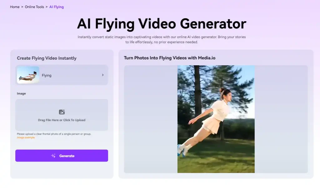 ai flying maker media.io